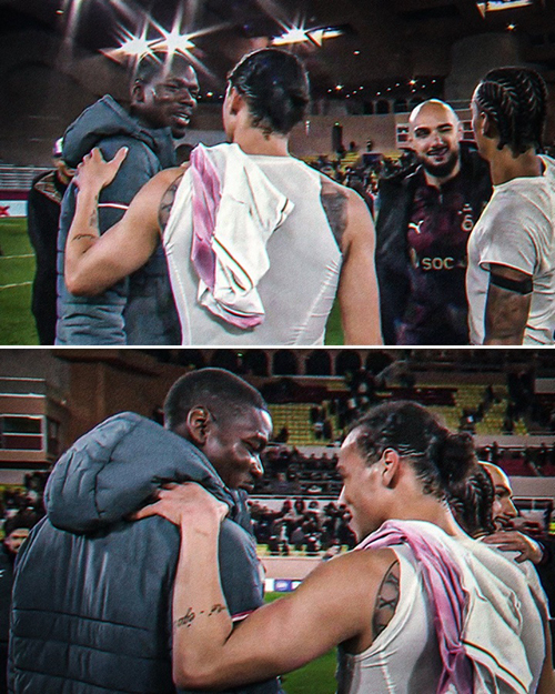 欧冠重逢！博格<a href=/zuqiuxilie/barcelona/ target=_blank class=infotextkey>巴萨</a>内场边寒暄，曼市德比旧将再聚首