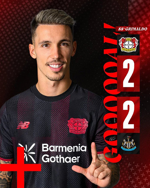 12月11日 欧冠第6轮 勒沃库森vs纽卡斯尔联 全场录像及集锦