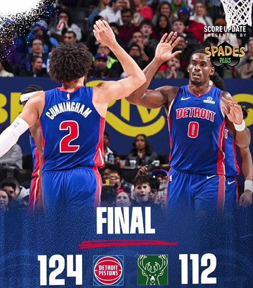 12月07日 NBA常规赛 雄鹿vs活塞 全场录像及集锦