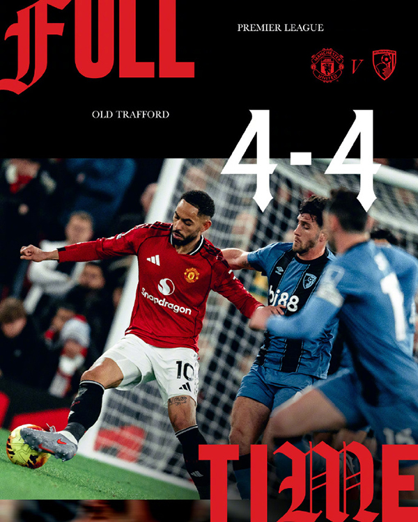 12月16日 英超第16轮 曼联vs伯恩茅斯 全场录像及集锦