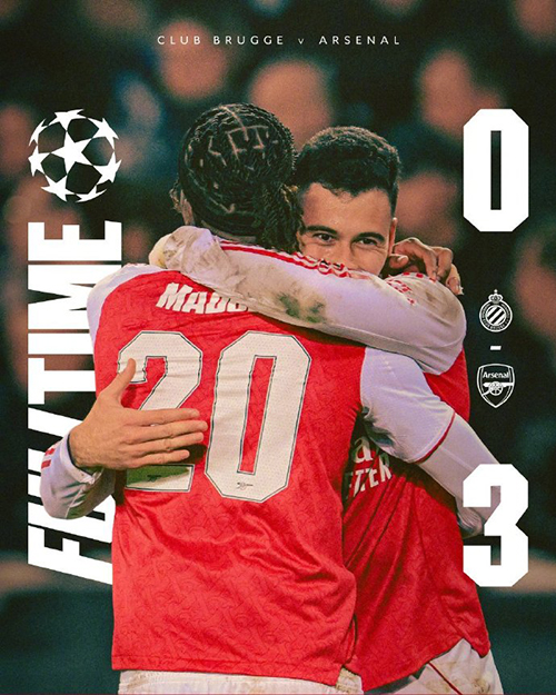 12月11日 欧冠第6轮 布鲁日vs阿森纳 全场录像及集锦