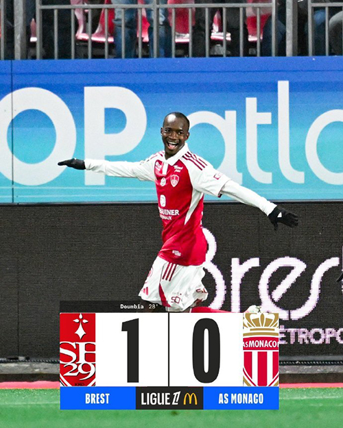 12月06日 法甲第15轮 布雷斯特vs摩纳哥 全场录像及集锦