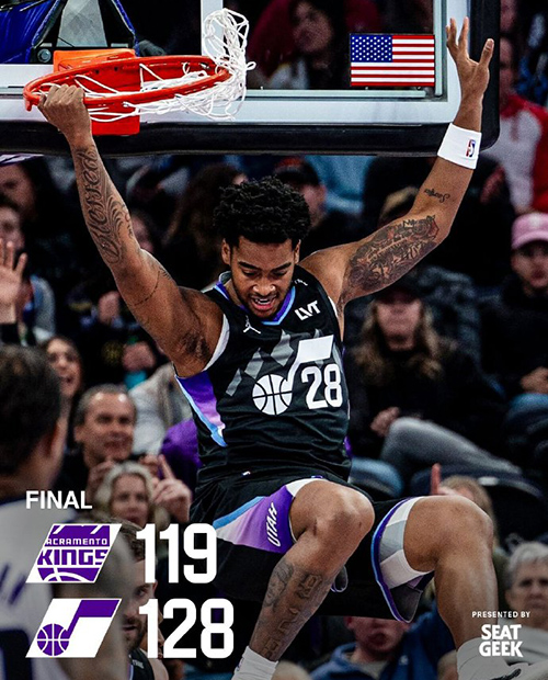 11月29日 NBA杯小组赛西部 国王vs爵士 全场录像及集锦